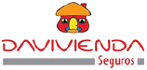 Logo de Davivienda Seguros con casa amarilla y letras rojas.